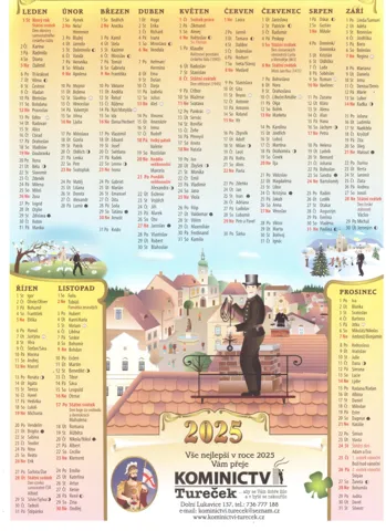 kalendář – 2025