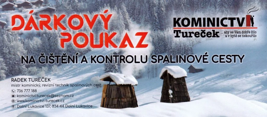 Dárkový poukaz Kominictví Tureček