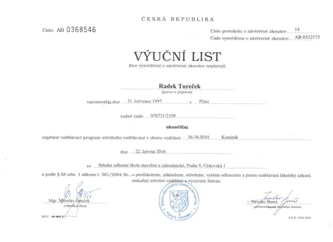 Výuční listy 2